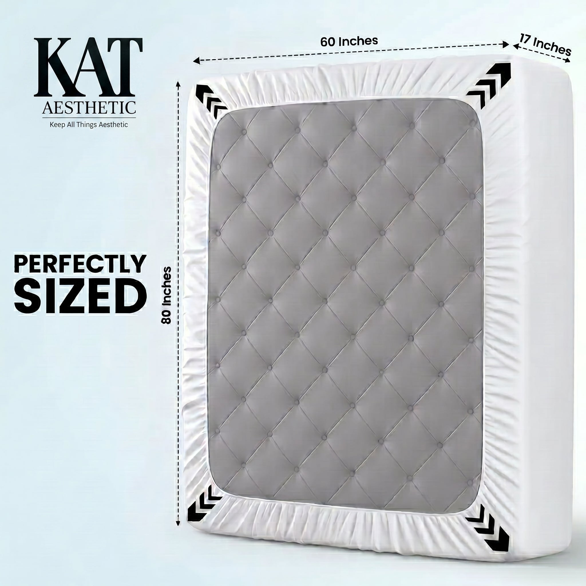 Waterproof Mattress Protector – Breathable Terry Fitted Cover, Deep Pocket