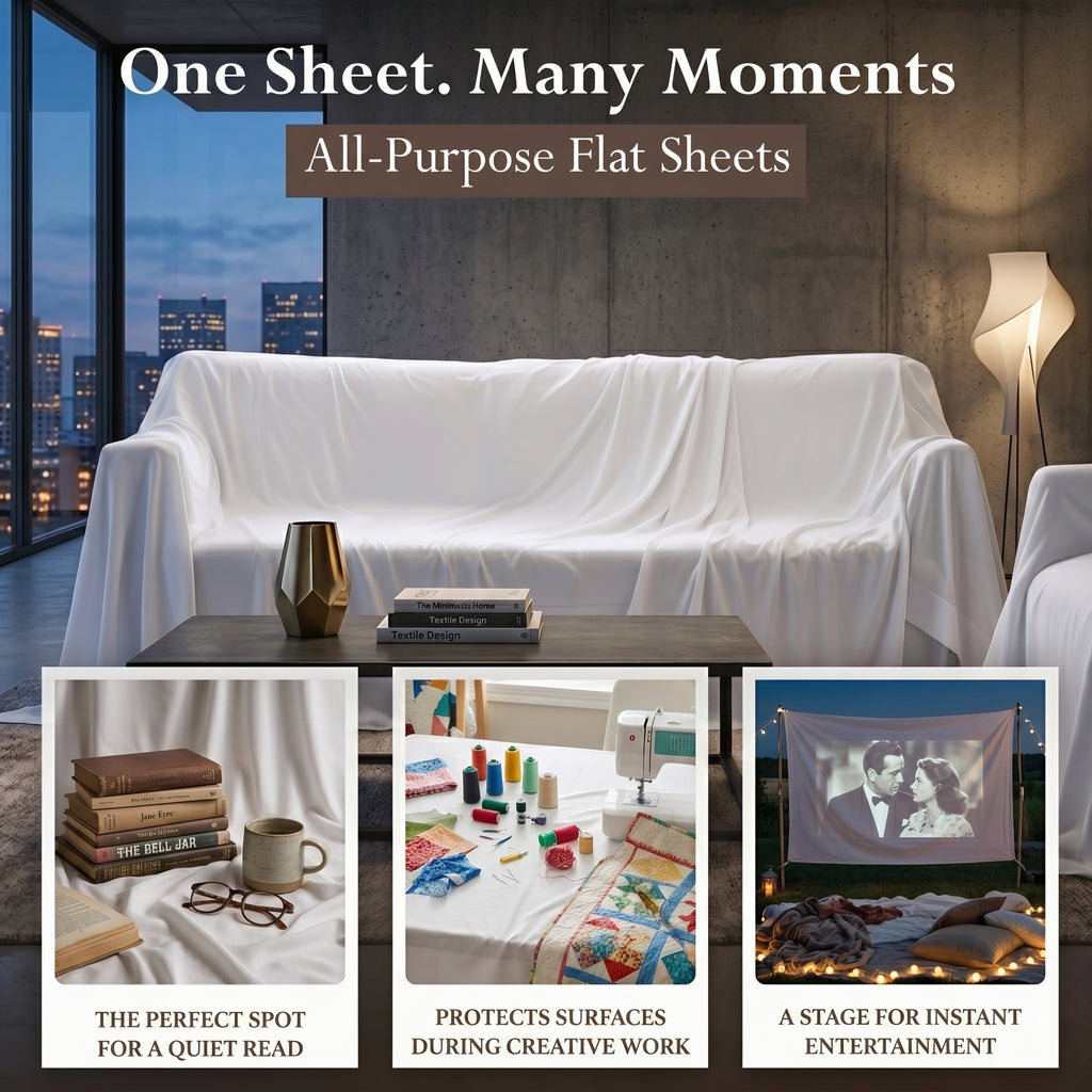 Flat Sheets – Fade & Shrink Resistant Brushed Microfiber, Easy Care