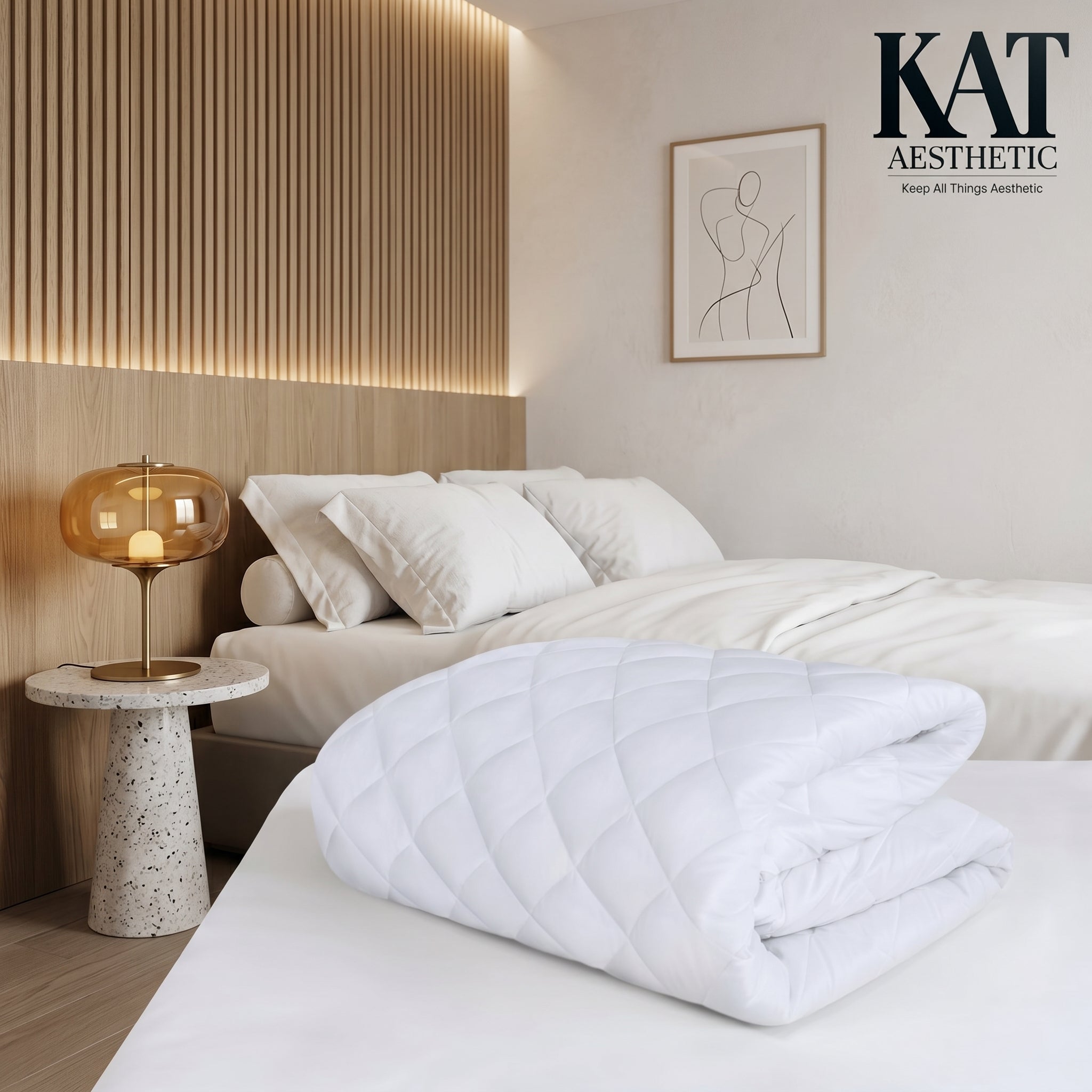 Quilted Fitted Mattress Pad – Deep Pocket Topper & Protector, Machine Washable