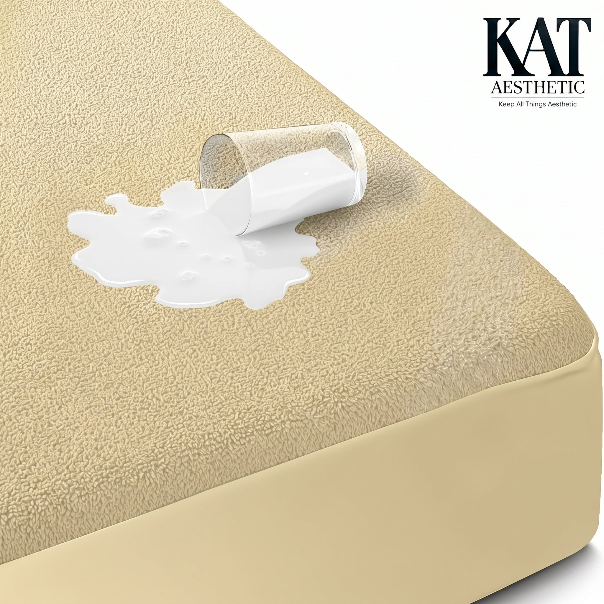 Waterproof Mattress Protector – Breathable Terry Fitted Cover, Deep Pocket