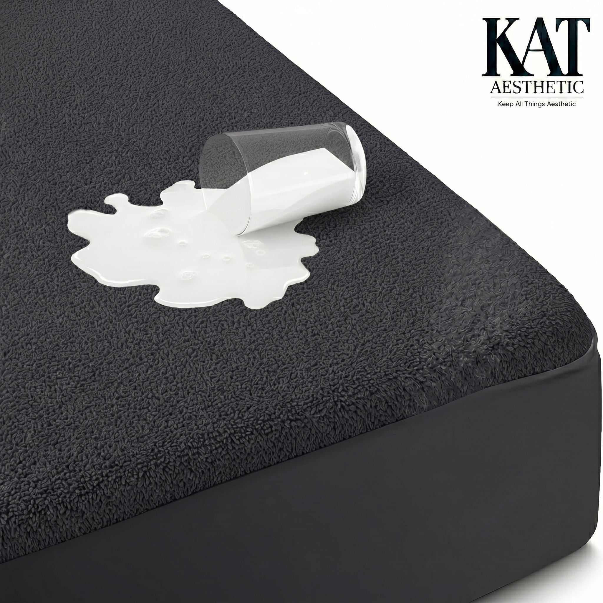 Waterproof Mattress Protector – Breathable Terry Fitted Cover, Deep Pocket