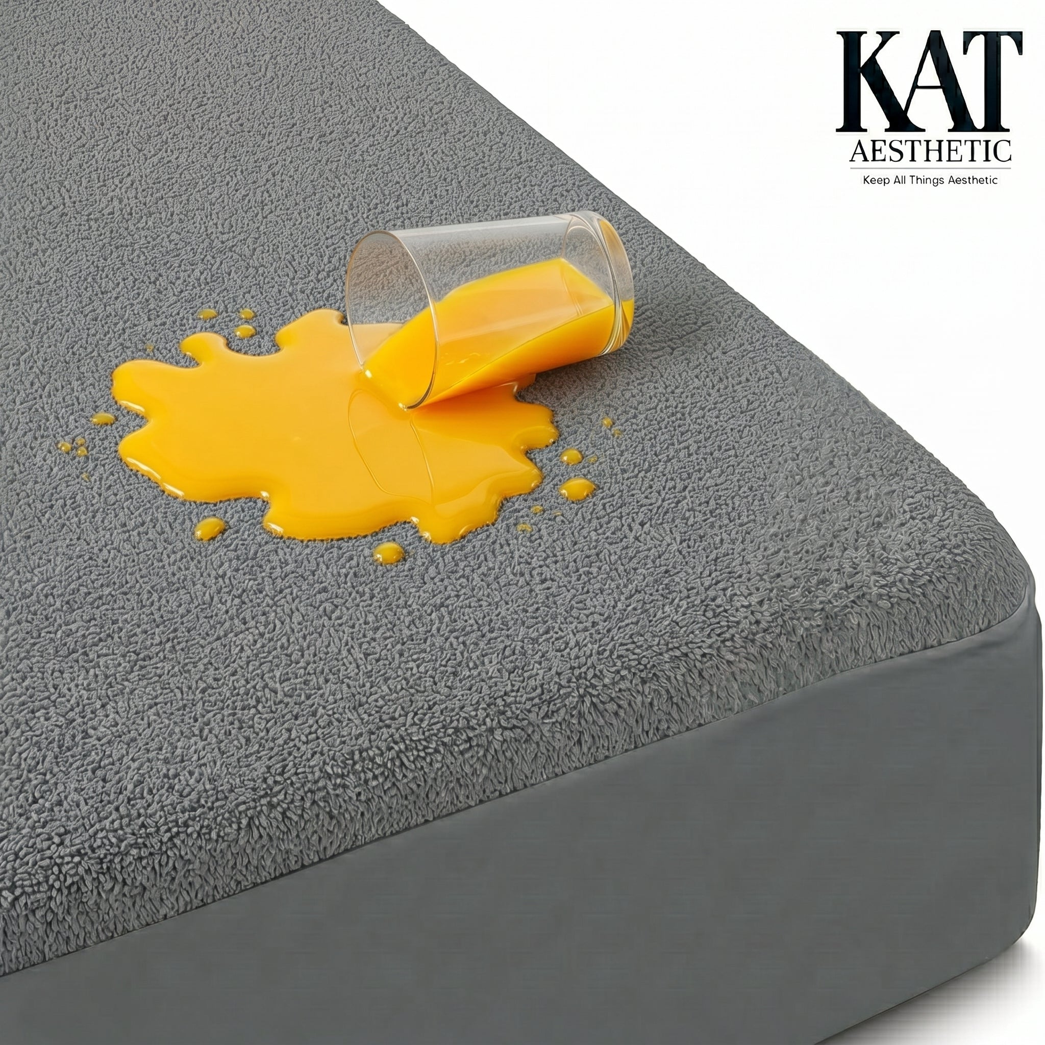 Waterproof Mattress Protector – Breathable Terry Fitted Cover, Deep Pocket