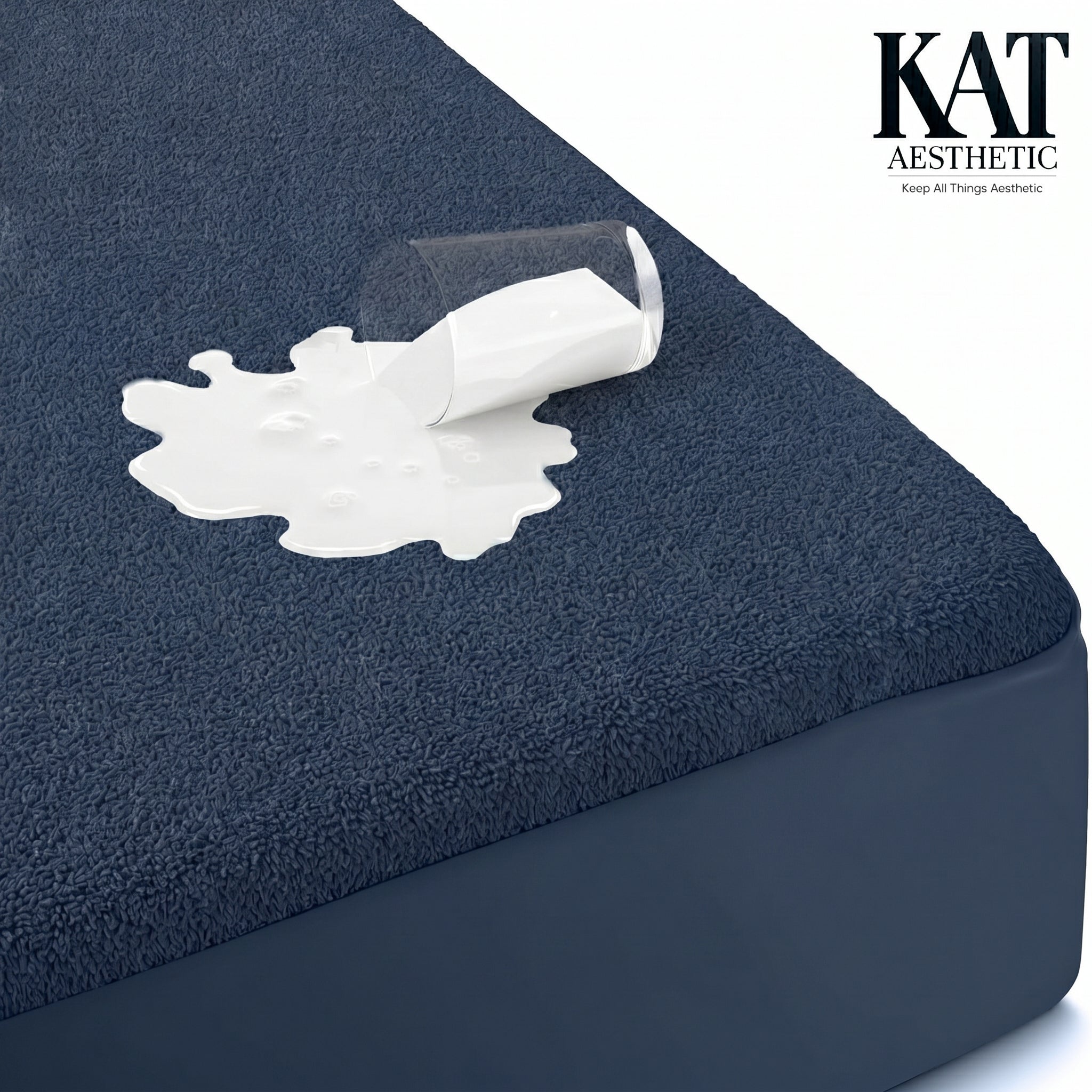 Waterproof Mattress Protector – Breathable Terry Fitted Cover, Deep Pocket