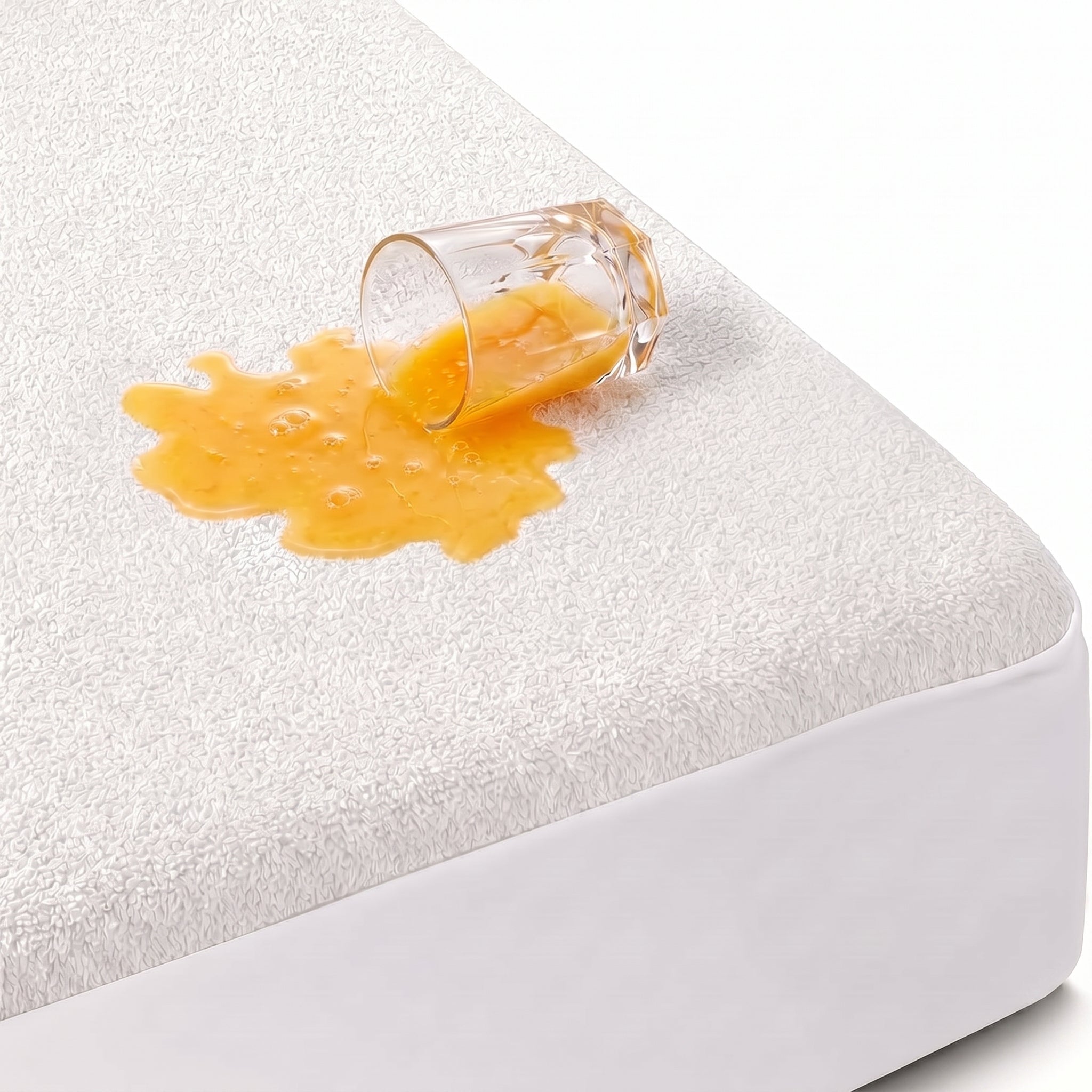 Waterproof Mattress Protector – Breathable Terry Fitted Cover, Deep Pocket