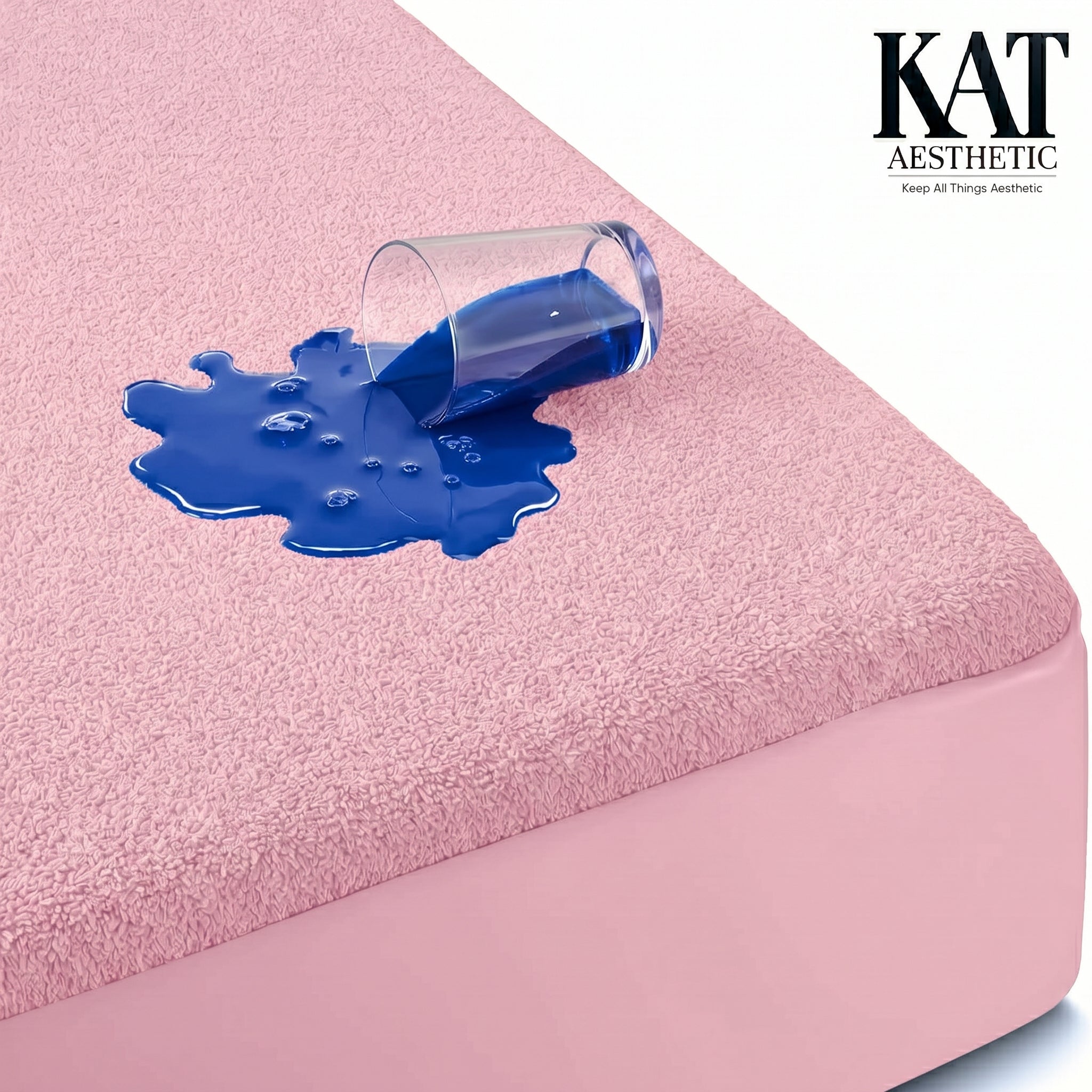Waterproof Mattress Protector – Breathable Terry Fitted Cover, Deep Pocket