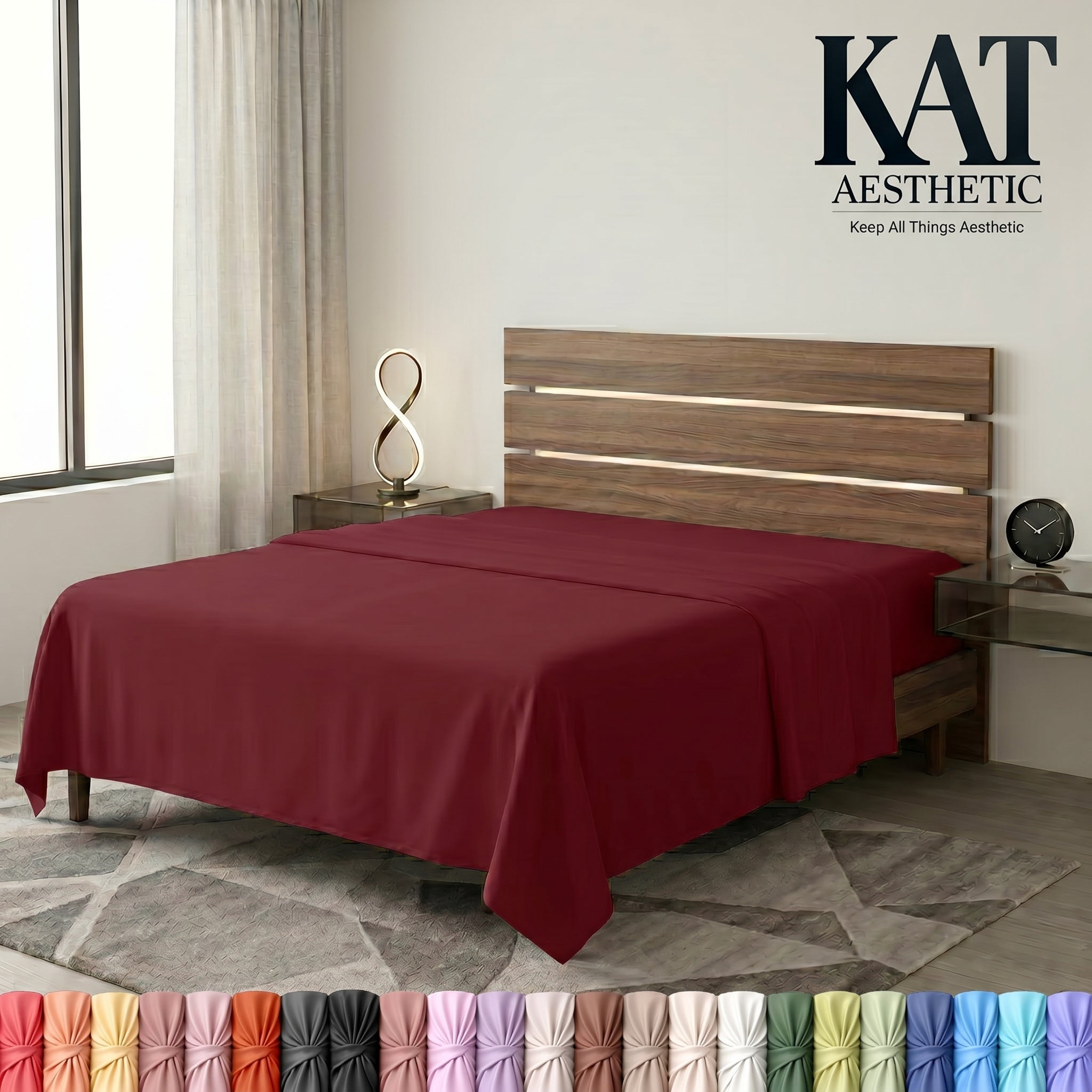 Flat Sheets – Fade & Shrink Resistant Brushed Microfiber, Easy Care