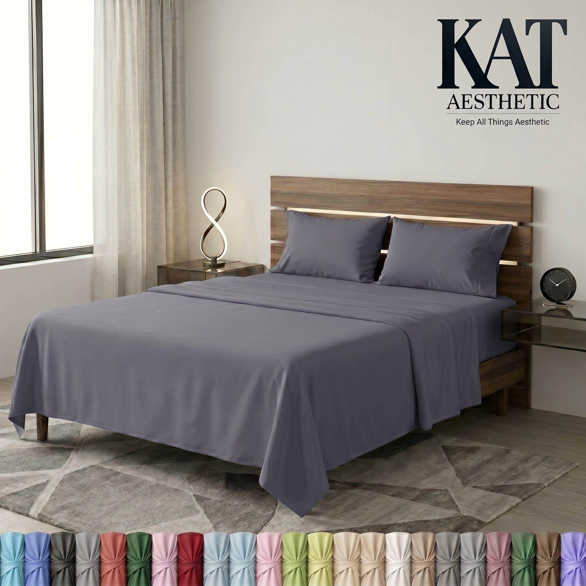 Flat Sheets – Fade & Shrink Resistant Brushed Microfiber, Easy Care
