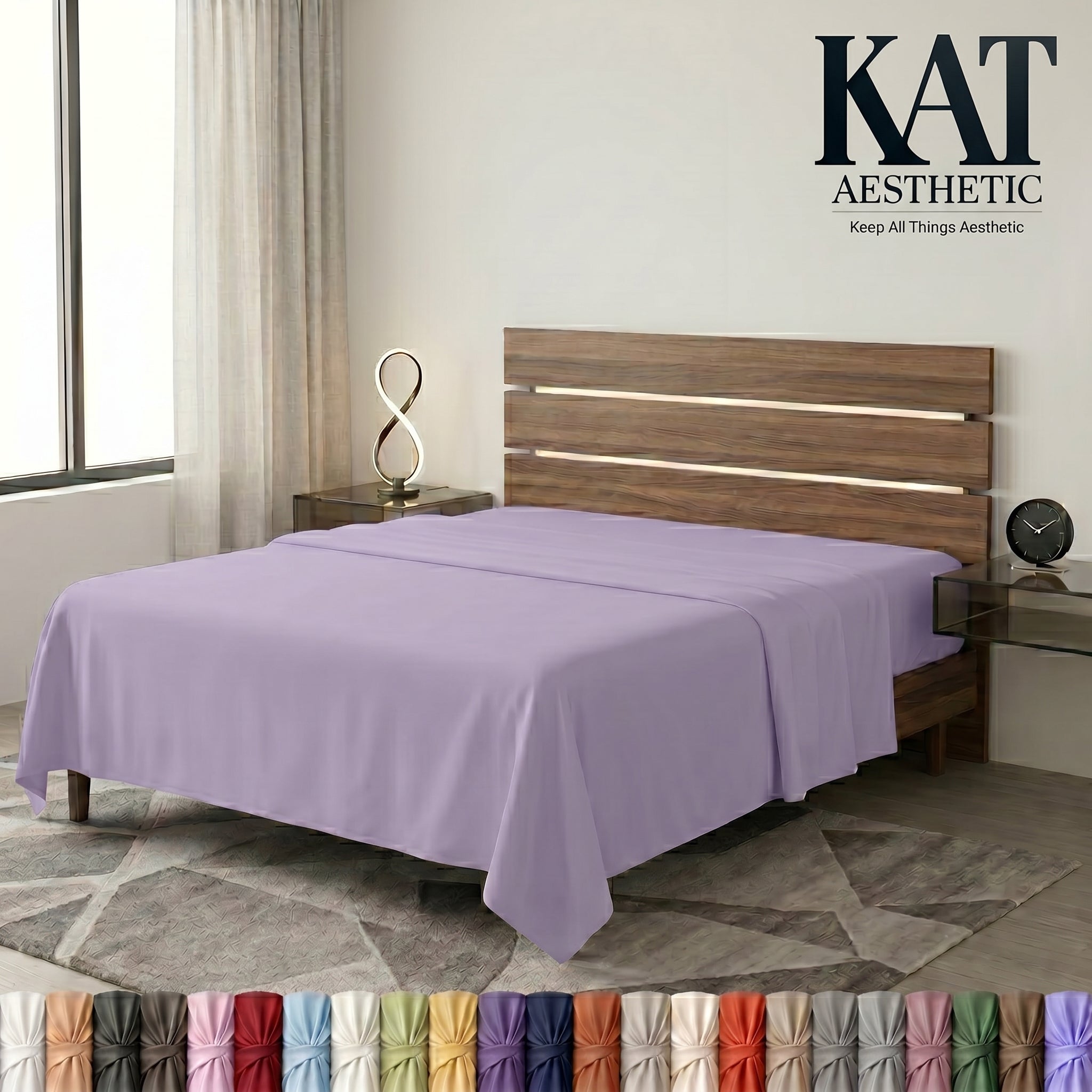 Flat Sheets – Fade & Shrink Resistant Brushed Microfiber, Easy Care