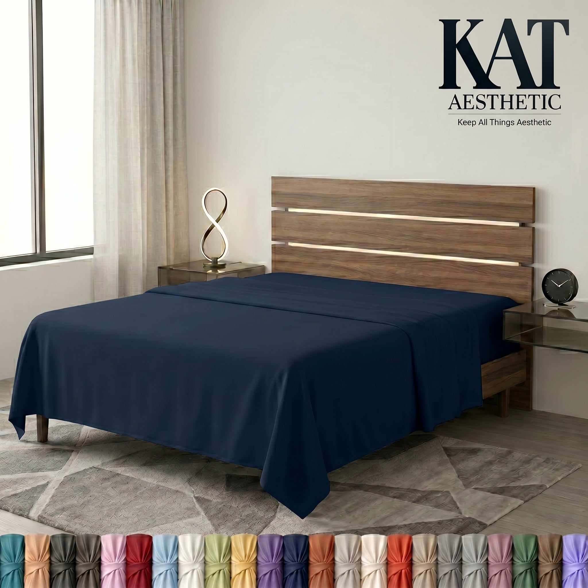 Flat Sheets – Fade & Shrink Resistant Brushed Microfiber, Easy Care