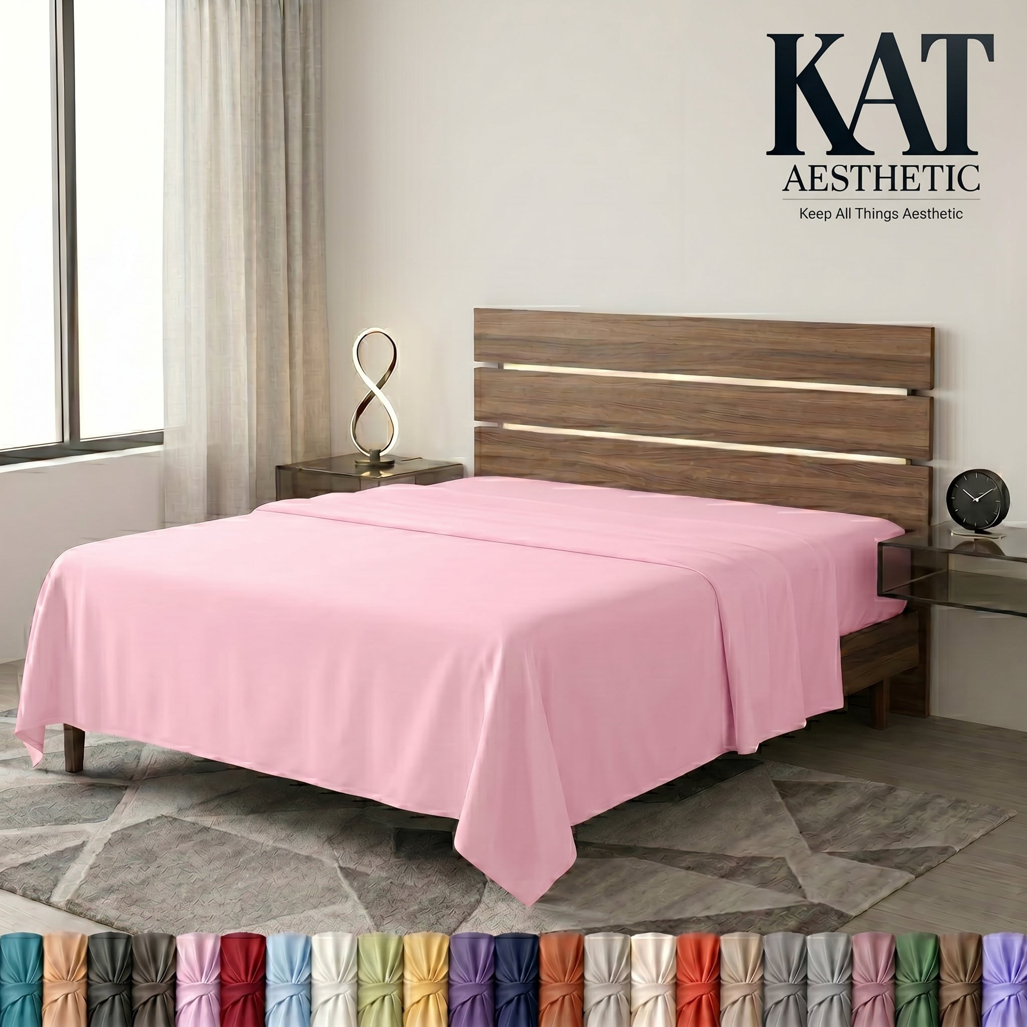 Flat Sheets – Fade & Shrink Resistant Brushed Microfiber, Easy Care