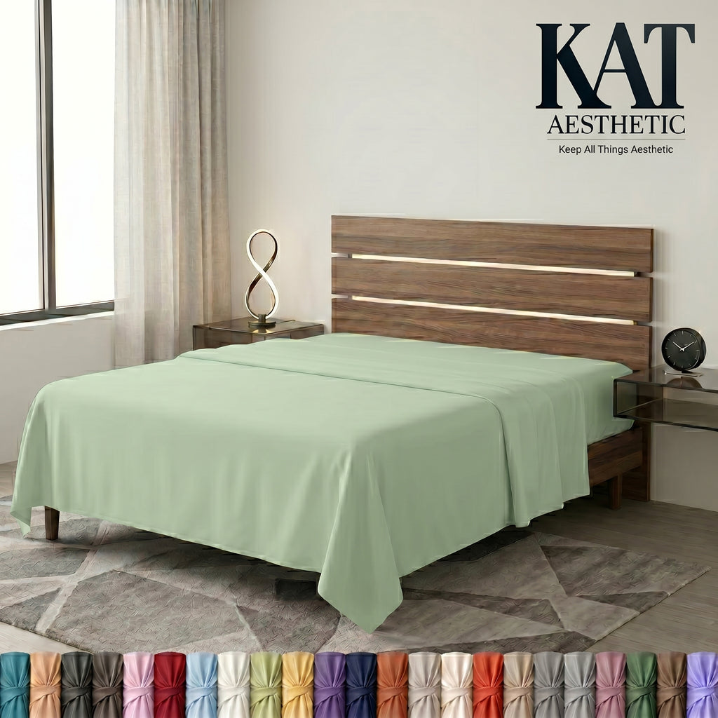 Flat Sheets – Fade & Shrink Resistant Brushed Microfiber, Easy Care