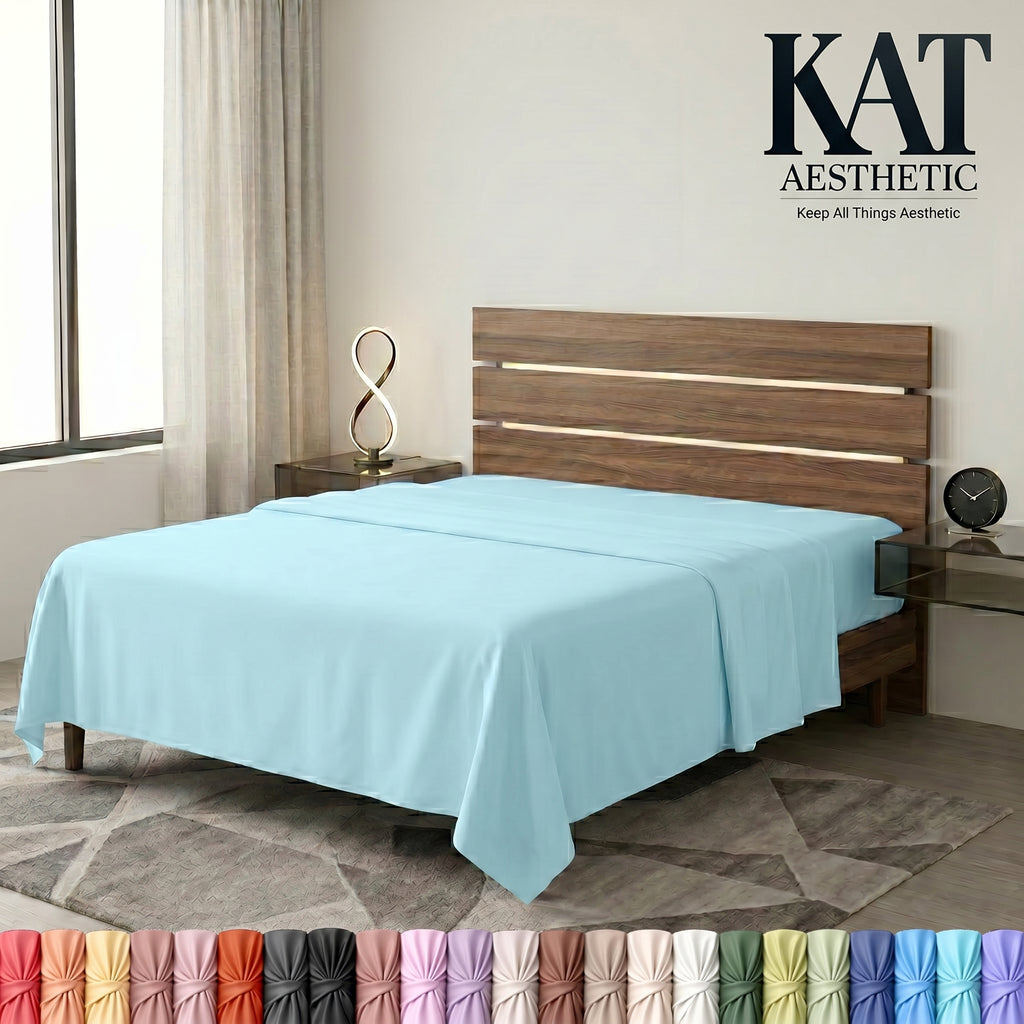 Flat Sheets – Fade & Shrink Resistant Brushed Microfiber, Easy Care
